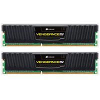 Corsair Memory Vengeance Jet Black Low Profile 8GB DDR3 1600 MHz CAS 9 XMP Dual Channel Desktop