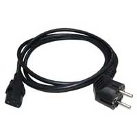 Xclio Power / Kettle Lead 1.8m EURO 2 Pin Power Cord/Cable - Black