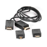 Xclio 120cm HDMI Complete Cable Kit HDMI/Mini/Micro