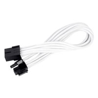 Silverstone 25cm 8-pin to 8-pin Braided Extension Power Cable - White