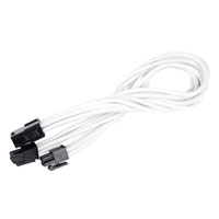 Silverstone 30cm 8-pin to 8-pin Braided Extension Power Cable - White