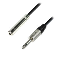6m Adam Hall REAN Headphone Extension Cable 6.35mm Female Stereo Jack to 6.35mm Male Stereo Jack
