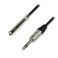 3m Adam Hall REAN Headphone Extension Cable 6.35mm Female Stereo Jack to 6.35mm Male Stereo Jack