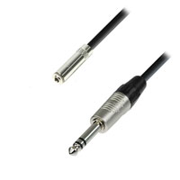 6m Adam Hall REAN Headphone Extension Cable 3.5mm Female Stereo Jack to 6.3mm Male Stereo Jack