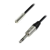 3m Adam Hall REAN Headphone Extension Cable 3.5mm Female Stereo Jack to 6.35mm Male Stereo Jack