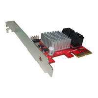 Low Profile 4 Port SATA 3 Internal PCIe Adapter card Lycom PE-120 AHCI