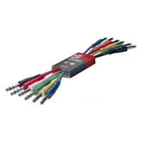 30cm Stagg  Stereo Patch Cables - (6 pack)