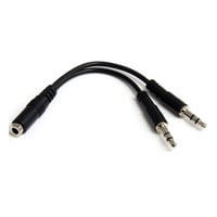 StarTech.com 3.5mm 4-Pin to 2x 3-Pin 3.5mm Headset Splitter