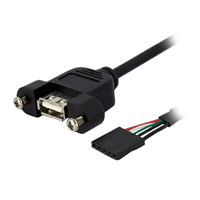 StarTech 0.3m Panel Mount USB A to Motherboard Header Cable
