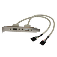 StarTech 2P USB A Female Slot Plate Adapter