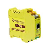 Brainboxes Ethernet to DIO 4 Digital Relays and 8 Digital Inputs ED-538