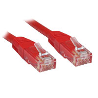 Xclio CAT6 0.25M Snagless Moulded Gigabit Ethernet Cable RJ45 Red