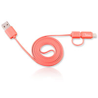 Adam Elements Pink Reversible 120cm Micro USB/Lightning Cable