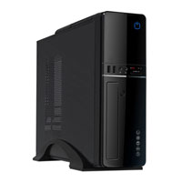 CiT S012B Black Slim MATX/ITX Chassis with 300w PSU, 1x 5.25