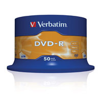 50 Pack Verbatim Blank Replacement DVD-R Discs