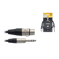 Stagg 1 metre XLR (F) to stereo Jack (M) Audio Cable