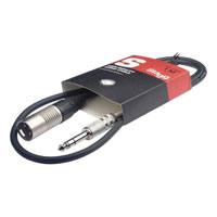Stagg 1m XLR (m) cable - Stereo Jack (m)