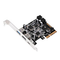 5 Port Silverstone USB PCIe Expansion Card USB 3.1+3.0, 1 port USB 3.1 Type-C 10GB/s, 2 port USB 3.0 Type A Internal