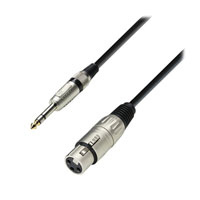 1m Adam Hall Audio Cable Female XLR to 6.3mm Male Stereo Jack