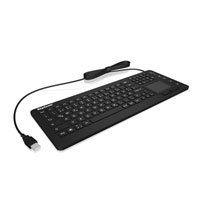 Silicone waterproof keyboard with touchpad and backlight