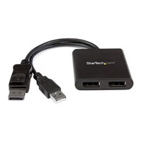 StarTech.com DisplayPort MST Hub, MSTDP122DP, DP 1.2 to 2x DP 1.2, USB Powered, Supports Upto 3840x2160 @ 30Hz