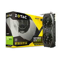 Zotac GeForce GTX 1070 AMP Edition 8GB GDDR5 VR Ready Graphics Card, 1920 Core, 1607MHz GPU, 1797MHz Boost