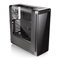 ThermalTake View 27 Mid Tower Computer Chassis, ATX/Micro ATX/Mini ITX, Black, Gull-Wing Side Window, 120mm Fan, USB3.0