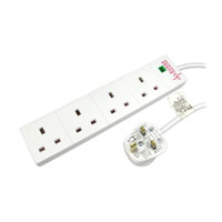 Scan 2m 4 Gang Extension Lead w/ Surge Protection