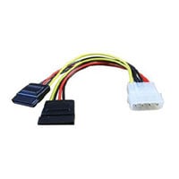 Scan 15cm 4-pin Molex to Twin SATA Power Connectors