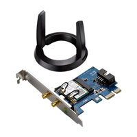 ASUS PCE-AC55BT Wireless NIC/Bluetooth PCIe card, 2x2, WIDI, External antenna base,