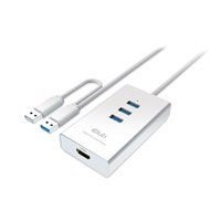 Club 3D SenseVision USB 3.0 TO HDMI Adaptor, 3x USB 3.0 Type A female, Premium aluminium design, DL-3500 chipset inside