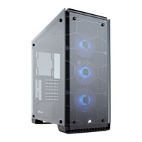 Corsair Crystal Series 570X RGB Mid Tower Computer Chassis, ATX/mATX/mITX, Tempered Glass, 3x120mm RGB Fan