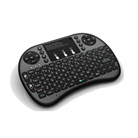 Zoweetek ZW-51009 V2 Mini Wireless Keyboard Backlit with Mouse Touch Pad 80 Keys, RF Rechargeable Battery, Black