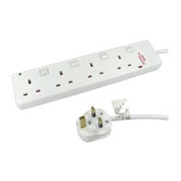 Scan 5m 4 Gang Extension Lead w/ Surge Protection