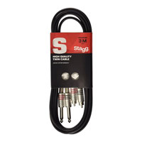 Stagg 3m Twin Cable Jack-RCA STC3PCM