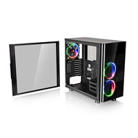 Thermaltake View 31 Tempered Glass RGB Mid Tower Case, Fully Modular Concept, Riser GPU Support bracket, 3x RGB Fans