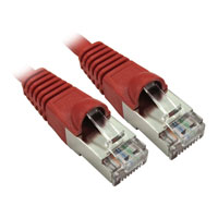 Scan 0.25m Cat6a LSZH RJ45 Red Moulded Snagless Ethernet Cable