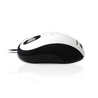 Accuratus Image Glossy Finish Computer Mouse, Ambidextrous, White, USB