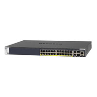 Netgear GSM4328PB-100NES M4300-28G-PoE+ 24x 1G PoE+ 2x 10GBASE-T 2x SFP+ Stackable Switch