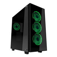 GameMax Cobalt RGB Mid Tower Computer Chassis, Tempered Glass, Fan Control Button, 3x 120mm RGB Fans, USB 3.0