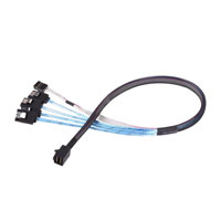 Silverstone 60cm SST-CPS05-RE 12Gb MiniSAS HD SFF-8643 to SATA 7pin+ Sideband cable