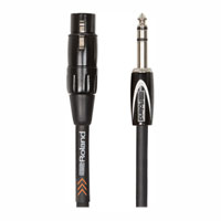 Roland 3FT / 1M Black Series Balanced Interconnect Cable - 1/4” TRS - XLR (F)