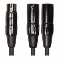Roland 6” / 15CM XLR(Female)-Dual XLR(Male) Interconnect Cable / Y Cable