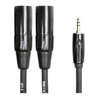 Roland 15FT / 4.5M 3.5 mm TRS - 2x XLR Male Balanced Interconnect Cable