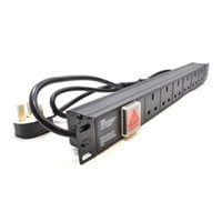 Xclio 6 Socket 19" 1U Horizontal 13A Switched PDU UK Plug