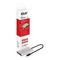 Club 3D CSV-1577 SenseVision Thunderbolt 3 to Displayport 1.2 Dual Monitor Adapter, 4K 60Hz, PC/MAC