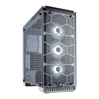 Corsair Crystal Series 570X RGB Premium White Ed Mid Tower Computer Case, ATX/mATX/mITX, Tempered Glass, 3x120mm RGB Fan