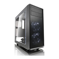 Fractal Design Focus G - Gunmetal Gray, Grey ATX Computer Chassis, with Window, 2x120mm White LED Fans, USB3.0/USB2.0