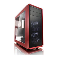 Fractal Design Focus G - Mystic Red, Red ATX Computer Chassis, with Window, 2x120mm White Silent LED Fans, USB3.0/USB2.0