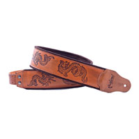 Right On Straps Leathercraft Dragons Guitar Strap (Woody)